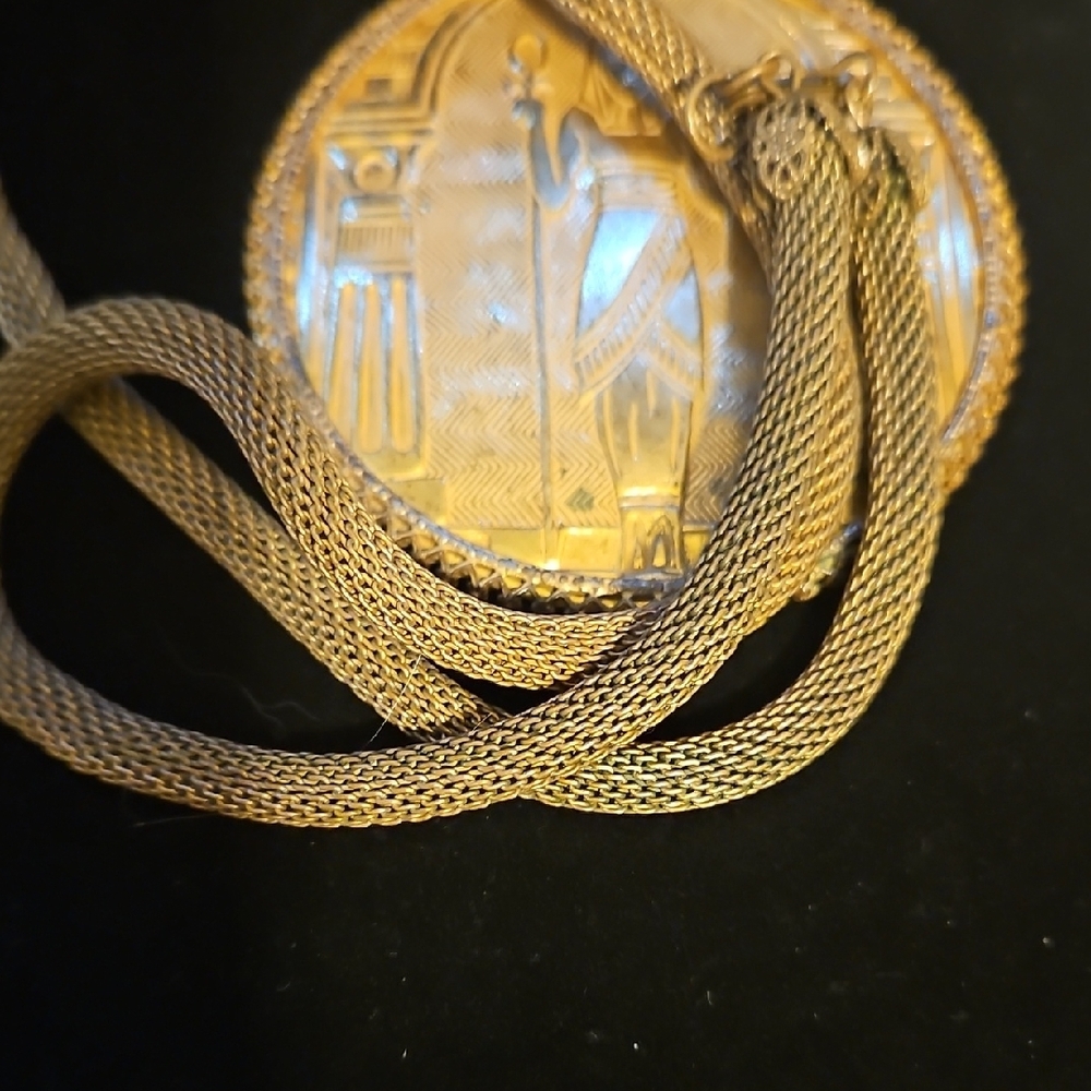 Miriam Haskell Gold Medallion Necklace - Picture 7 of 7
